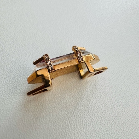 Keep Collective Floral Print Crystal Charm – Gold and Multicolor - Picture 4 of 4